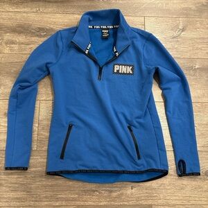 Victoria’s Secret PINK Blue Quarter-Zip Pullover